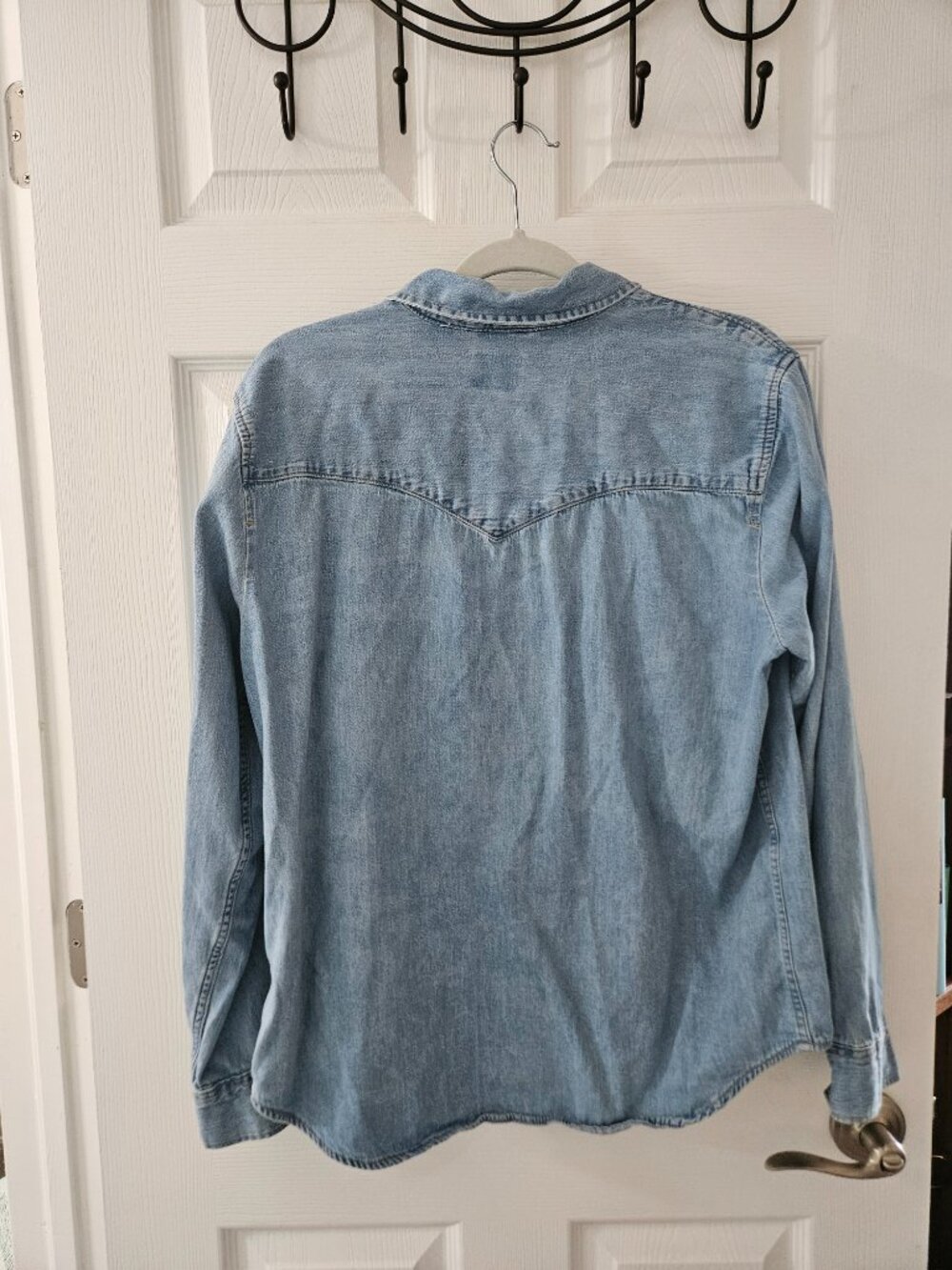 Levi light blue Denim Western Long Sleeve Shirt - Picture 2 of 10